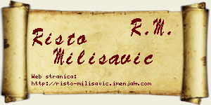 Risto Milisavić vizit kartica